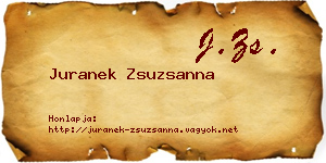 Juranek Zsuzsanna névjegykártya